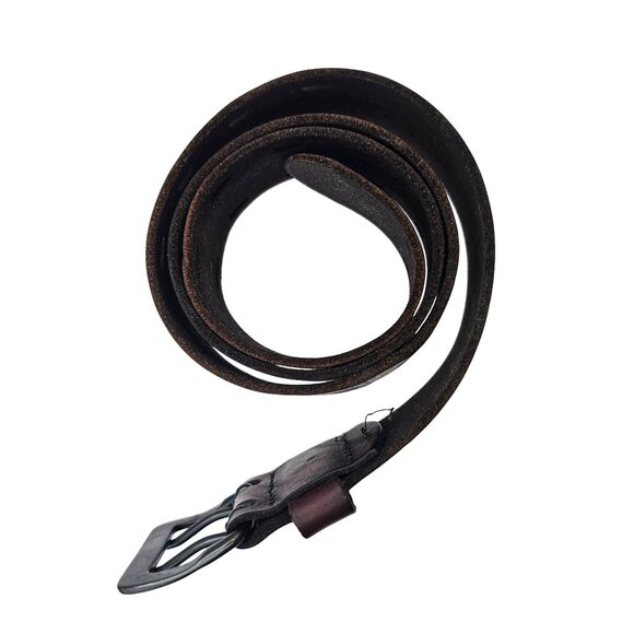 Vintage American Eagle Sz 38 Leather Belt 40" Adjustable Fit Brown - Picture 5 of 13